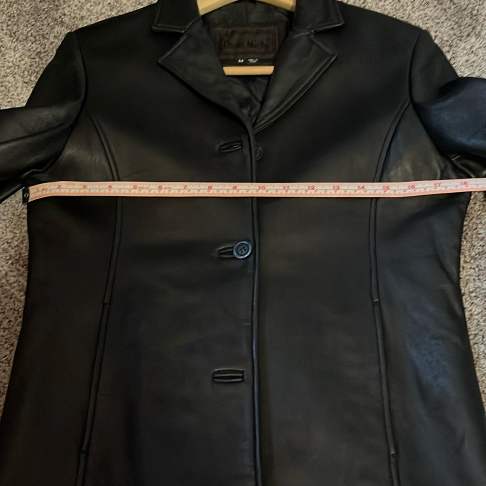 Dona Michi dark brown leather jacket size Med.